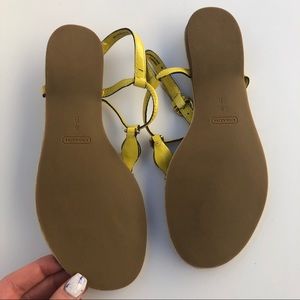 Coach Shoes - NWOT Coach Robyn yellow leather lock sandal 8B Coach Shoes - NWOT Coach Robyn yellow leather lock sandal 8B